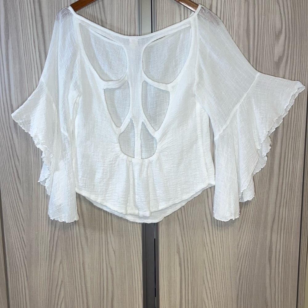 Surf Gypsy White Gauze Top
